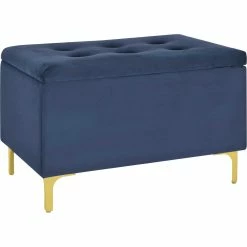 Buy ❤️ Accentrics Home 29 In. Hinged Top Storage Bench With Grid Tufted Seat 💯