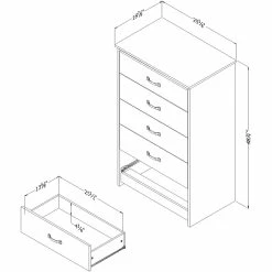Deals 🎁 South Shore Tassio 5 Drawer Chest ✔️ -furniture Shop unnamed file 1055