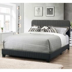 Cheapest 🥰 Accentrics Home Mid Century Channeled Full Upholstered Bed 👍 -furniture Shop unnamed file 107