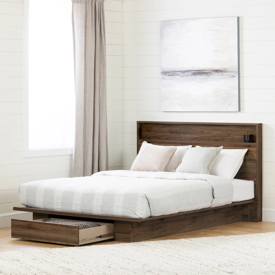 Cheap 🎉 South Shore Tao Full/Queen Headboard With Shelf 🤩 5 Cheap 🎉 South Shore Tao Full/Queen Headboard With Shelf 🤩 - Image 3