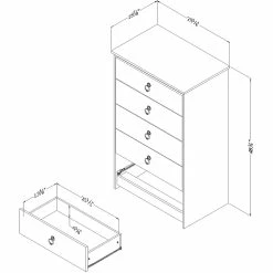 Brand new ✔️ South Shore Plenny 5 Drawer Chest 🤩 -furniture Shop unnamed file 1122