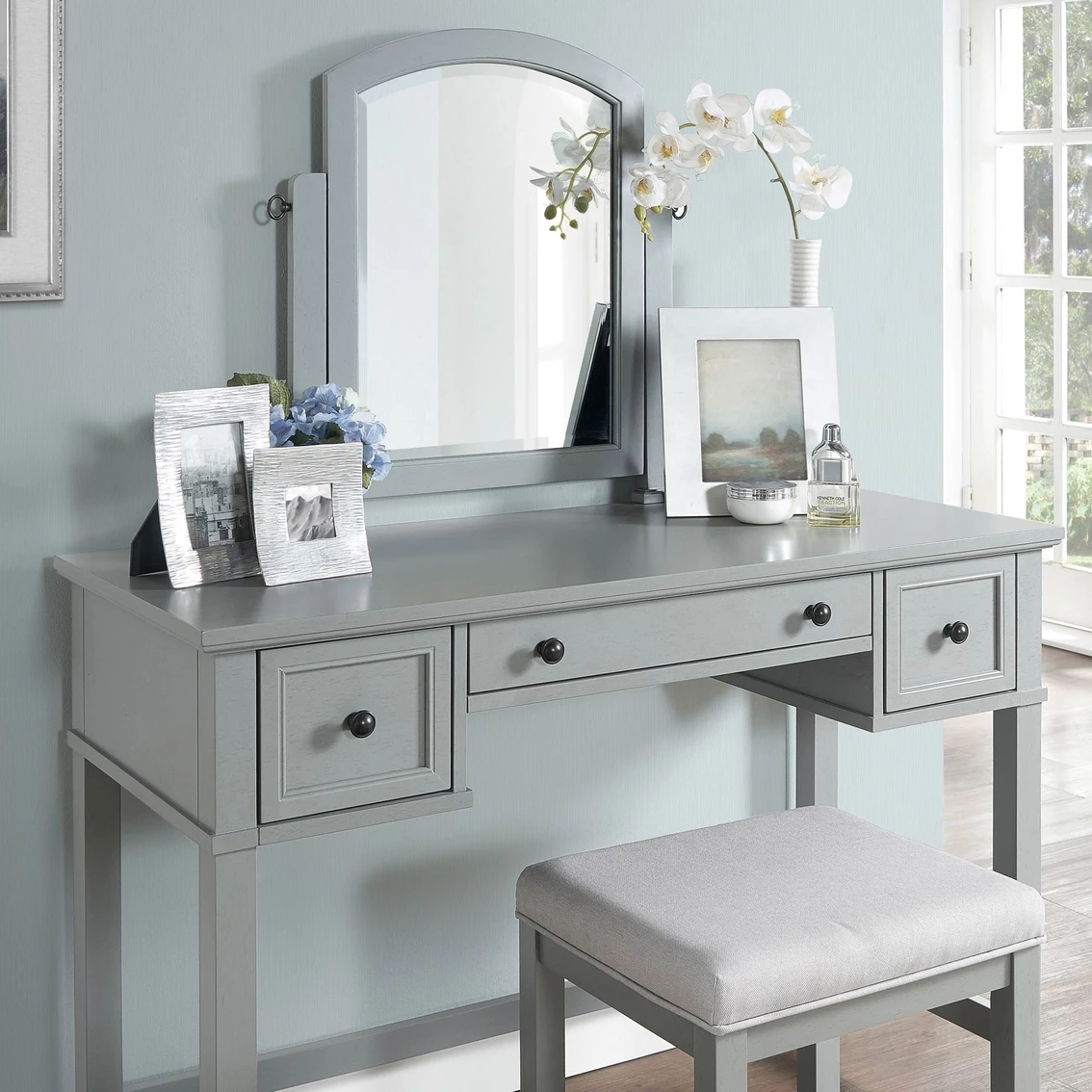 Budget 🛒 Crosley Brands Crosley Vista Vanity Stool 🥰 3 Budget 🛒 Crosley Brands Crosley Vista Vanity Stool 🥰