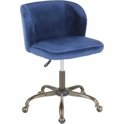 Outlet 😀 LumiSource Fran Task Chair In Velvet Upholstery 👍 -furniture Shop unnamed file 1172
