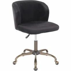 Outlet 😀 LumiSource Fran Task Chair In Velvet Upholstery 👍 -furniture Shop unnamed file 1173