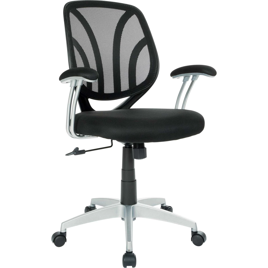 Deals 😍 OSP Home Furnishings Screen Back Chair With Mesh And Silver 🧥 Coated Arms And Base 🔔 6 Deals 😍 OSP Home Furnishings Screen Back Chair With Mesh And Silver 🧥 Coated Arms And Base 🔔 - Image 4