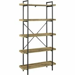 Cheapest ๐ Walker Edison 68 In. Industrial Metal Bookcase โญ
