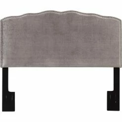 Discount ❤️ Accentrics Home Nail Head Shaped Upholstered Headboard 🧨 -furniture Shop unnamed file 152