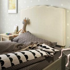 Discount ❤️ Accentrics Home Nail Head Shaped Upholstered Headboard 🧨 -furniture Shop unnamed file 153