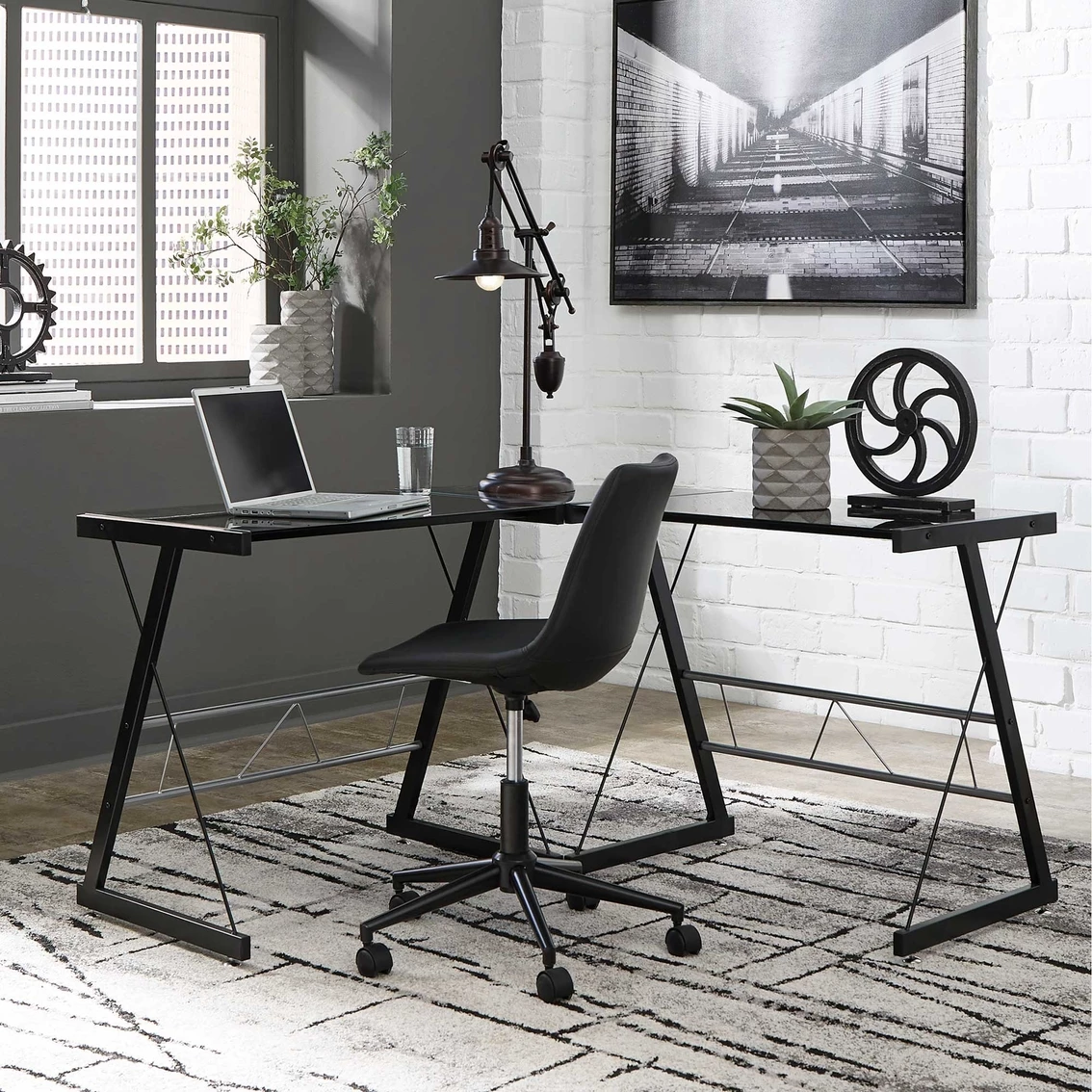 Coupon ๐ Signature Design By Ashley Mallistron Home Office L Desk ๐ 6 Coupon ๐ Signature Design By Ashley Mallistron Home Office L Desk ๐ - Image 4
