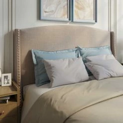 Cheap 😉 Accentrics Home Shelter Style Upholstered Wingback Headboard 😉 -furniture Shop unnamed file 172