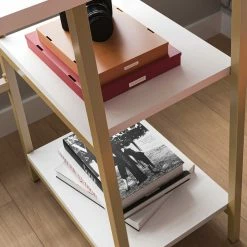 Discount ⭐ Sauder North Avenue Modern Desk With Open Shelves In White 👏 -furniture Shop unnamed file 1776