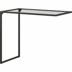 New ✔️ Bush Furniture Anthropology Glass Top Non Handed Desk Return 👏