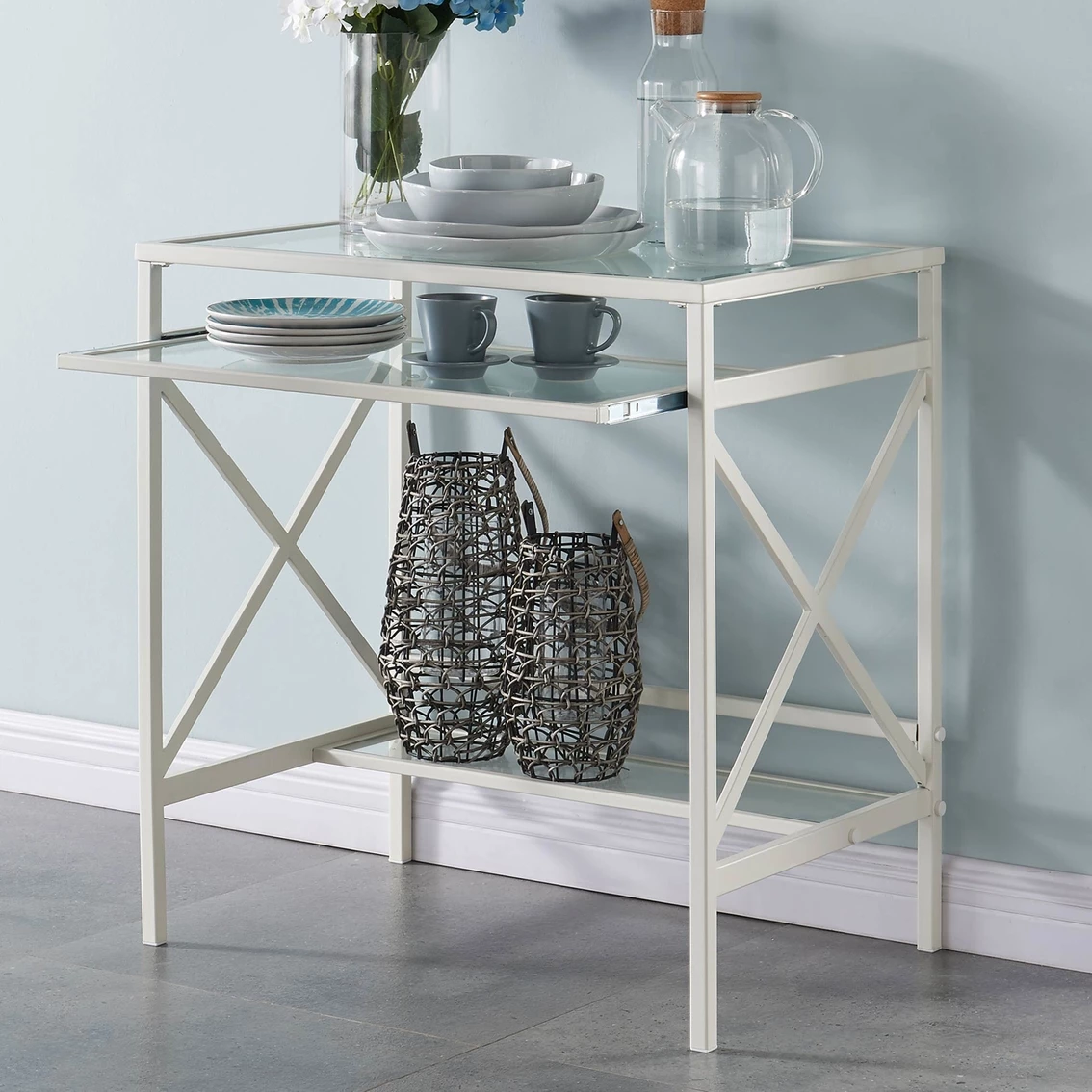 Brand new โค๏ธ Southern Enterprises Elvan Metal/Glass Desk ๐ 5 Brand new โค๏ธ Southern Enterprises Elvan Metal/Glass Desk ๐ - Image 3