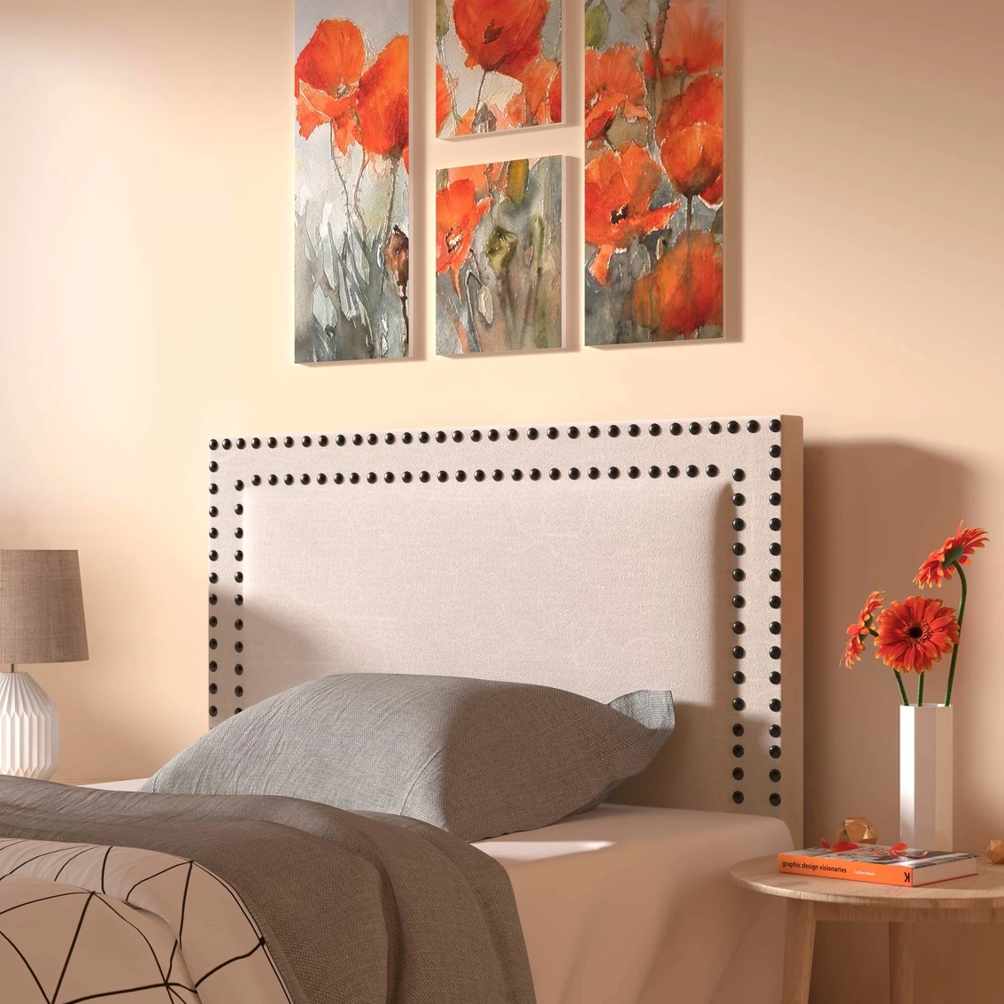 Buy โญ Accentrics Home Nail Trim Queen Headboard ๐ 6 Buy โญ Accentrics Home Nail Trim Queen Headboard ๐ - Image 4