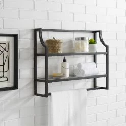 Cheapest 👏 Crosley Brands Crosley Aimee Wall Shelf In Oil Rubbed Bronze Finish 🔥
