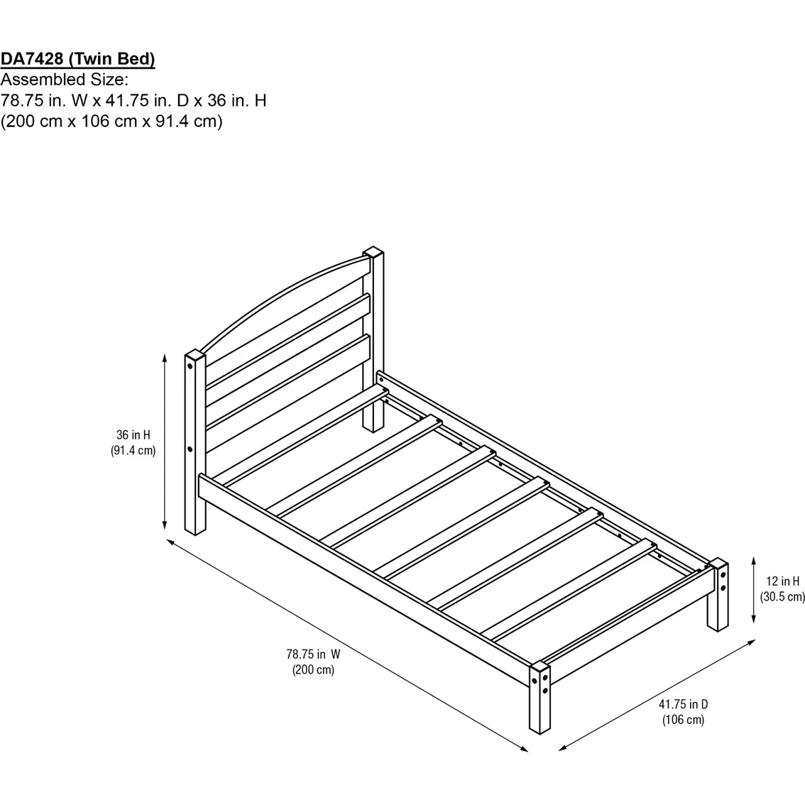 Brand new ๐ Dorel Living Braylon Twin Bed ๐ 5 Brand new ๐ Dorel Living Braylon Twin Bed ๐ - Image 3