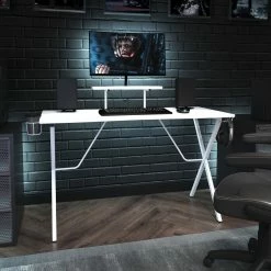 Wholesale 🧨 Flash Furniture Gaming Desk With Cup Holder, Headphone Hook, And Monitor/Smartphone Stand 😍 -furniture Shop unnamed file 2089