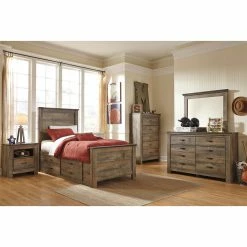 Best Sale 😉 Ashley Trinell 1 Drawer Nightstand 💯 -furniture Shop unnamed file 266
