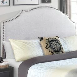 Budget 👏 Accentrics Home Nailhead Trim Shaped Upholstered Headboard 💯