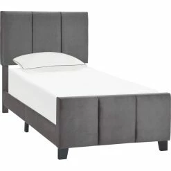 Cheapest 🎉 Accentrics Home Modern Channel Bed In Flannel 🎁