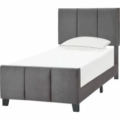 Cheapest 🎉 Accentrics Home Modern Channel Bed In Flannel 🎁 -furniture Shop unnamed file 453