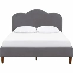 Buy 😍 Accentrics Home Arched Velvet Upholstered Platform Bed 🥰