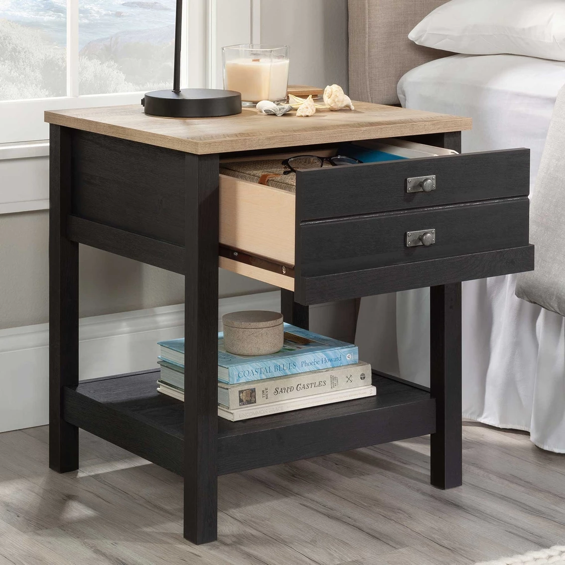 Budget 💯 Sauder Cottage Road Night Stand With Drawer 😀 4 Budget 💯 Sauder Cottage Road Night Stand With Drawer 😀 - Image 2