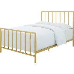 Cheapest ❤️ Accentrics Home Metallic Gold Slat Metal Bed 👏 -furniture Shop unnamed file 60
