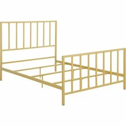 Cheapest ❤️ Accentrics Home Metallic Gold Slat Metal Bed 👏 -furniture Shop unnamed file 61