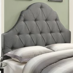 Hot Sale 🌟 Accentrics Home Camel Back Button Tufted Upholstered Headboard 👏