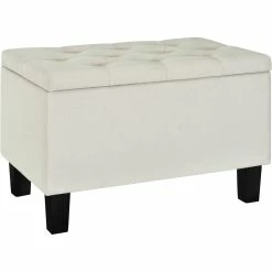 New 🌟 Accentrics Home 29 In. Hinged Top Storage Bench With Diamond Tufted Seat ❤️