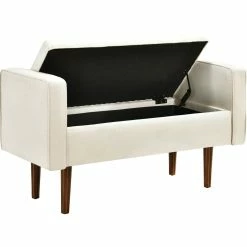 Flash Sale ❤️ Accentrics Home Mid Century Upholstered Bench With Storage 😉 -furniture Shop unnamed file 966