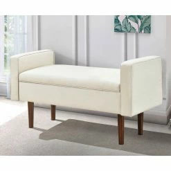 Flash Sale ❤️ Accentrics Home Mid Century Upholstered Bench With Storage 😉 -furniture Shop unnamed file 968