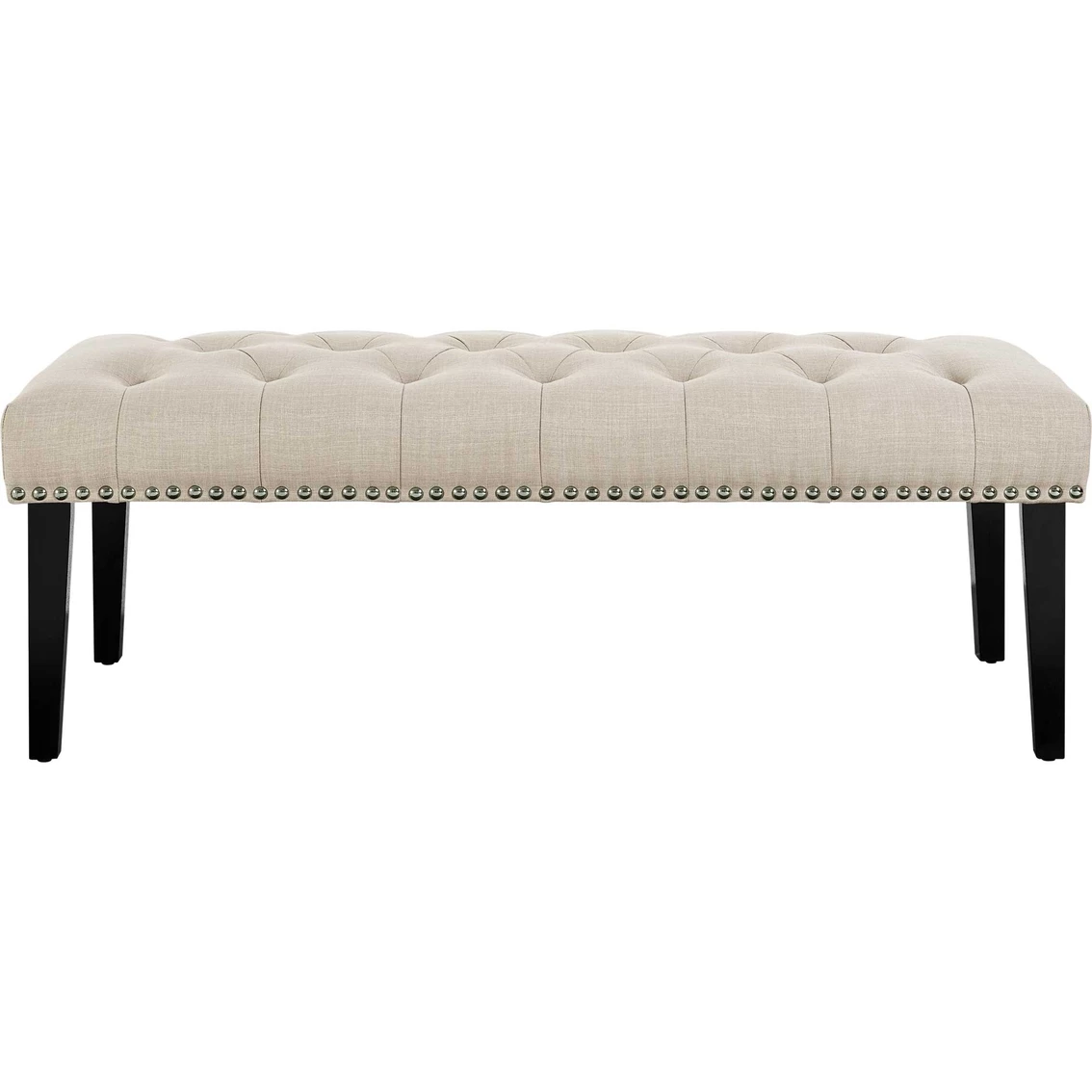 Cheap ⌛ Accentrics Home Beige Diamond Button Tufted Upholstered Bed Bench ✨ 4 Cheap ⌛ Accentrics Home Beige Diamond Button Tufted Upholstered Bed Bench ✨ - Image 2